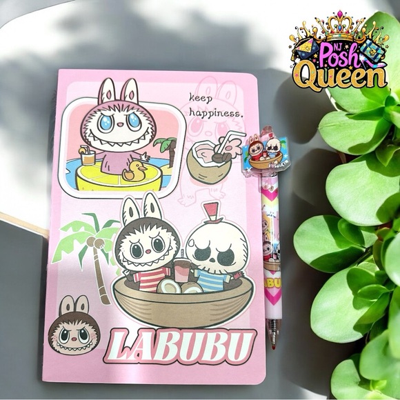 LABUBU Notebook 3 Piece Set - Notebook, Pen, Post It Note Pad - Picture 4 of 5